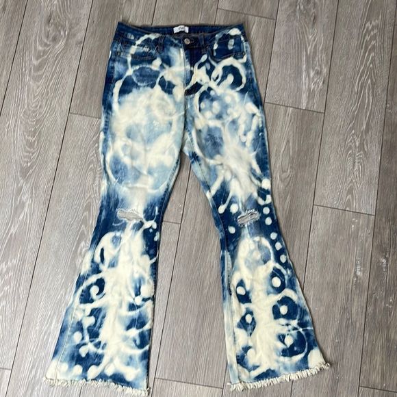 YMI Bleach Washed Denim Jeans - Picture 3 of 15